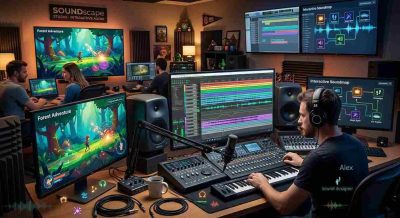 pro game devt studio 400x218 - The Role of Sound and Music in Digital Game Design